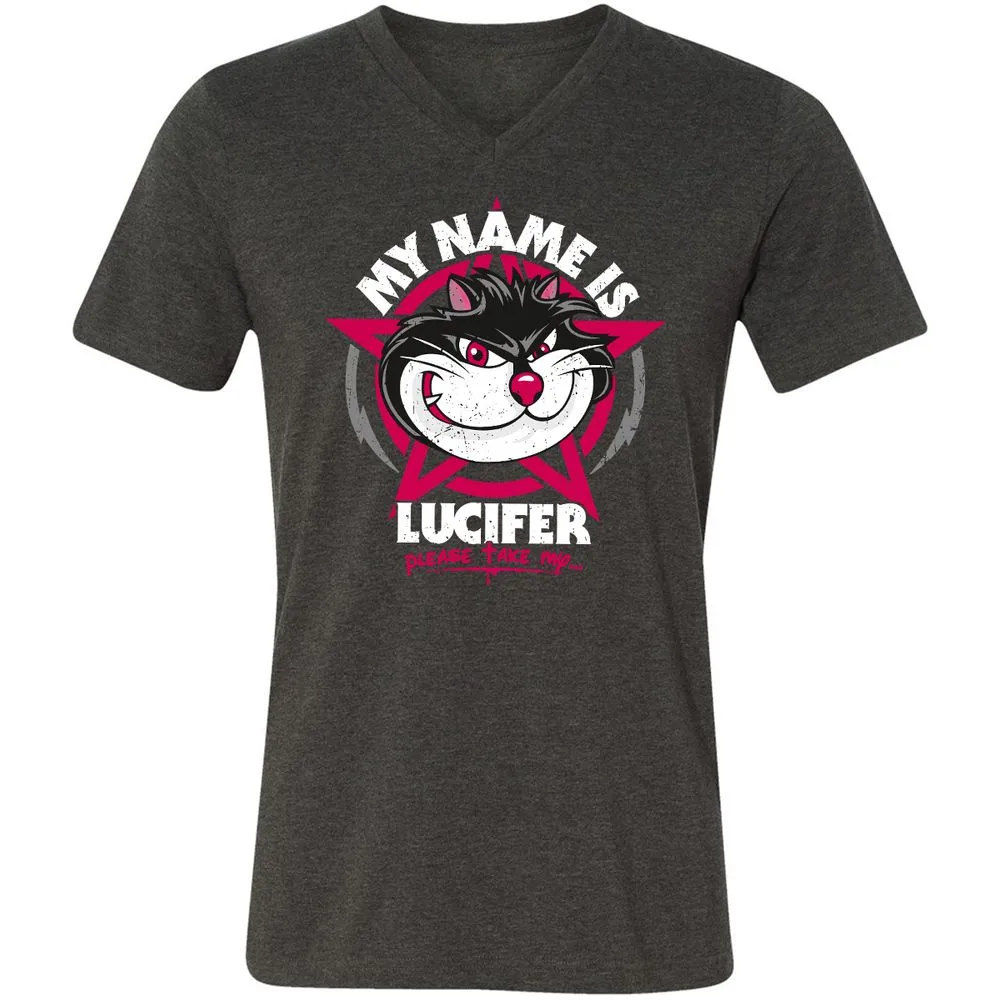 Unisex V-Neck T-Shirt - V83DPE7B - Dark Grey Heather - 8