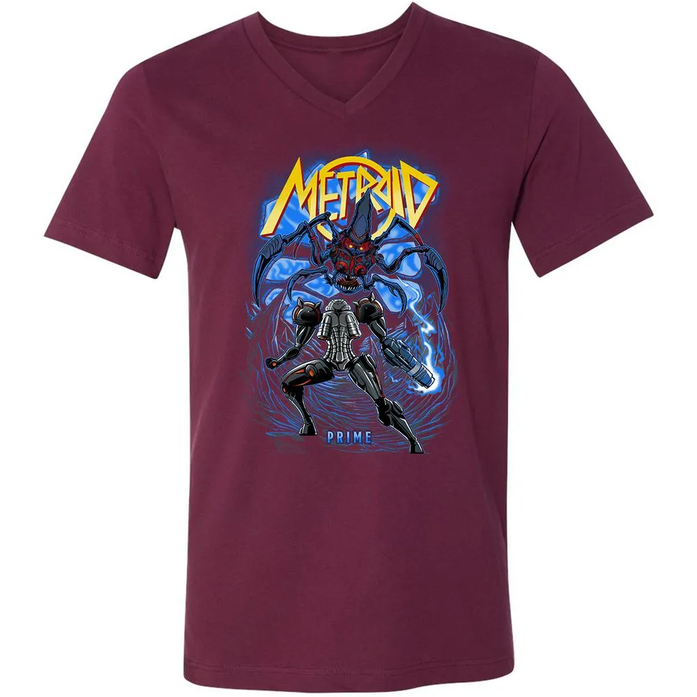 Unisex V-Neck T-Shirt - LP572C5A - Maroon - 6