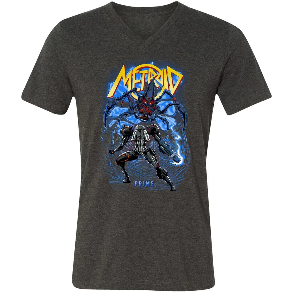 Unisex V-Neck T-Shirt - LP572C5A - Dark Grey Heather - 8