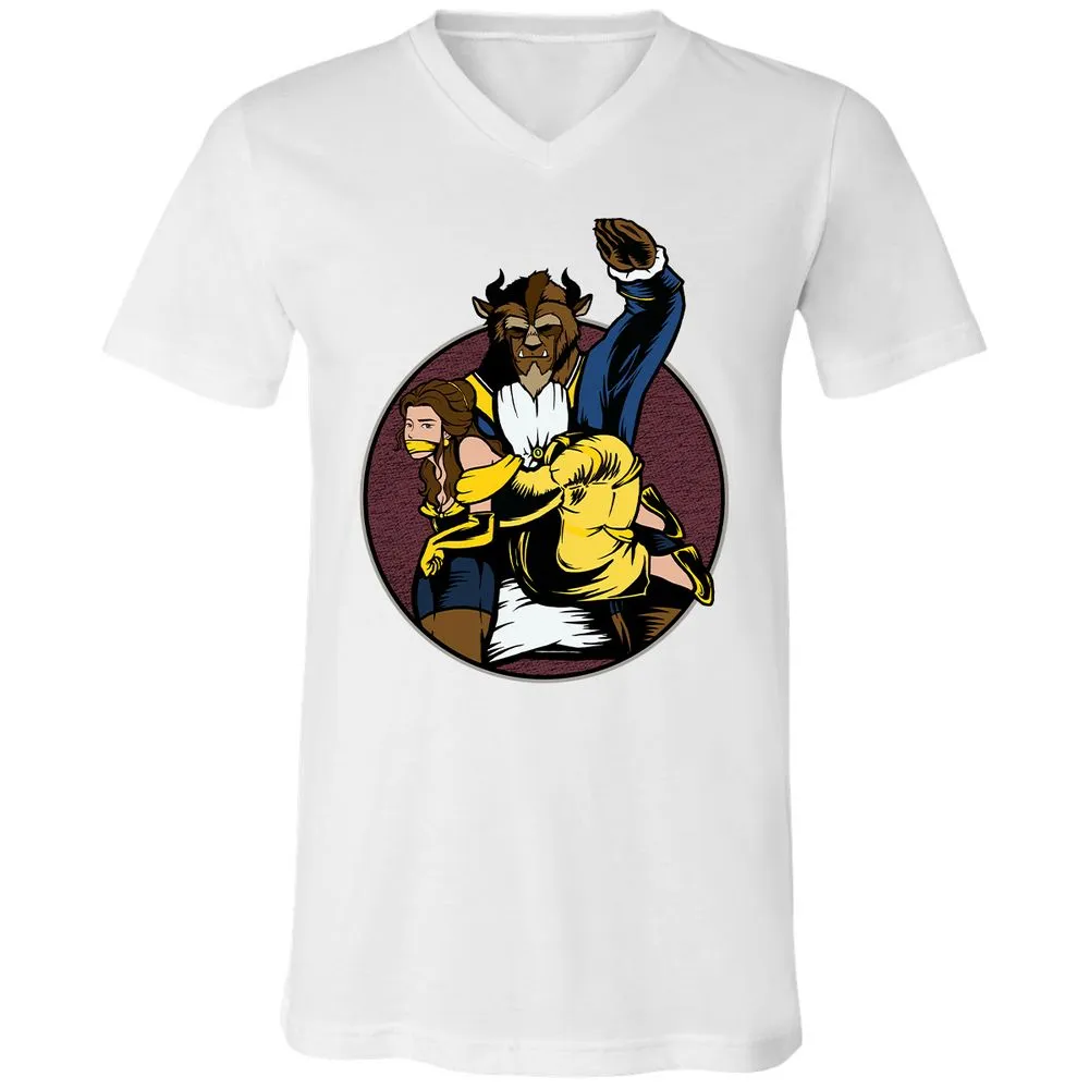 Unisex V-Neck T-Shirt - 41B8CMJA - White - 5