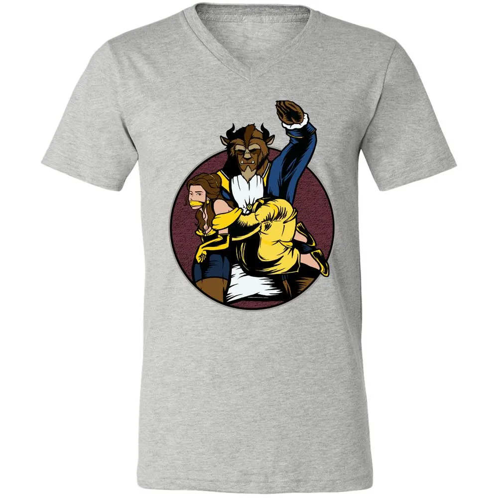 Unisex V-Neck T-Shirt - 41B8CMJA - Athletic Heather - 7