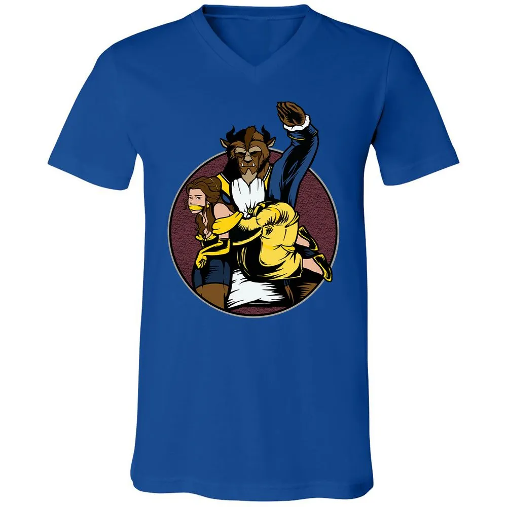 Unisex V-Neck T-Shirt - 41B8CMJA - True Royal - 4