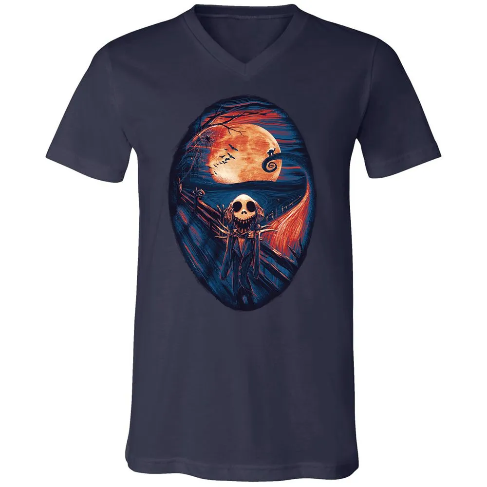 Unisex V-Neck T-Shirt - UTRDV6EQ - Navy - 2