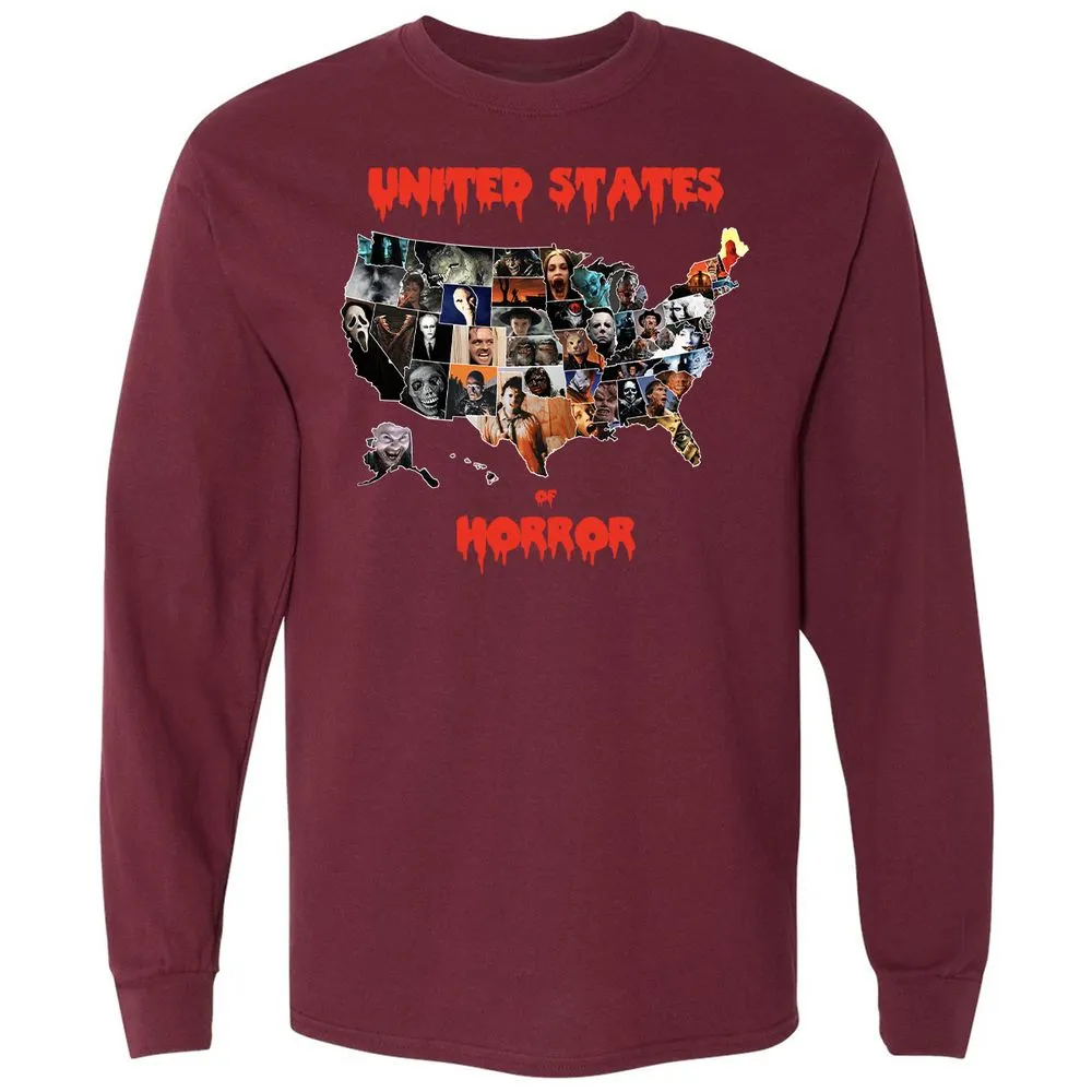 Long Sleeve T-Shirt - BXJ2BKTL - Maroon - 11