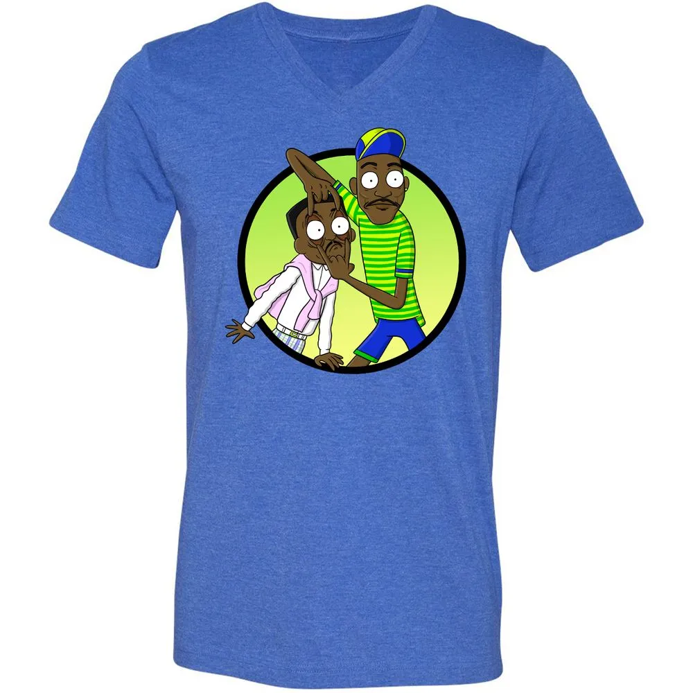 Unisex V-Neck T-Shirt - R871CSAD - Heather True Royal - 14