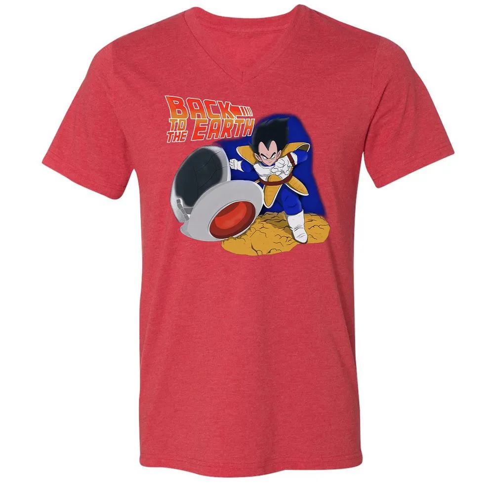 Unisex V-Neck T-Shirt - 289FLMDM - Heather Red - 16
