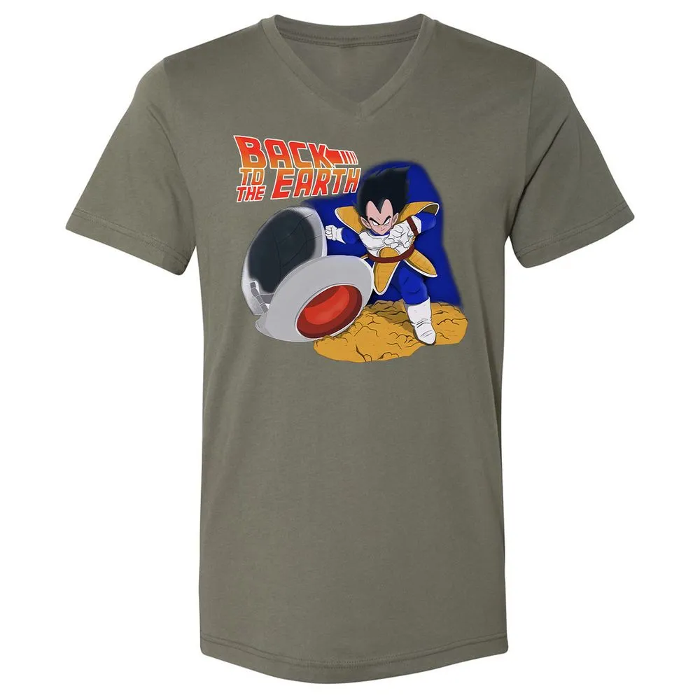 Unisex V-Neck T-Shirt - 289FLMDM - Military Green - 10
