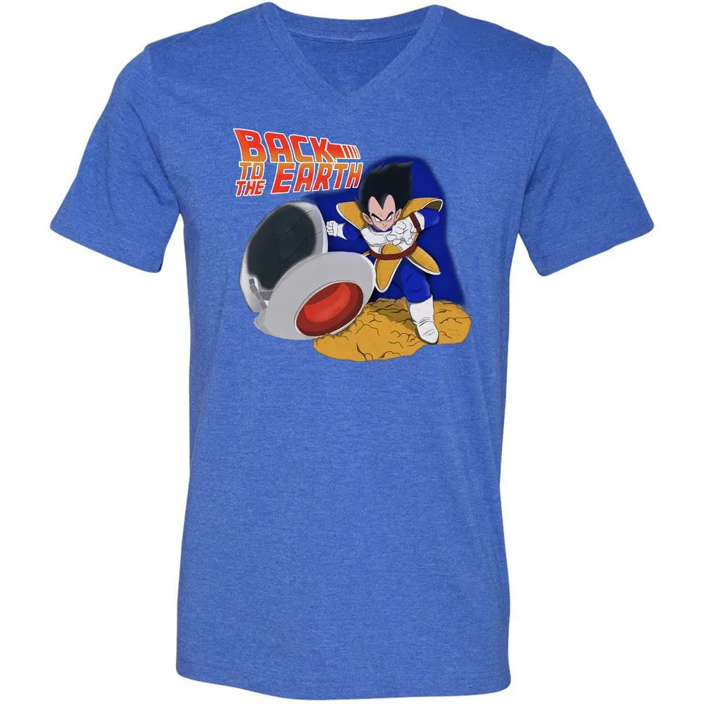 Unisex V-Neck T-Shirt - 289FLMDM - Heather True Royal - 14