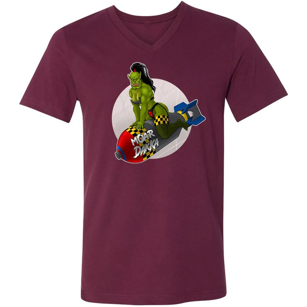 Unisex V-Neck T-Shirt - 6PQUFJDA - Maroon - 6