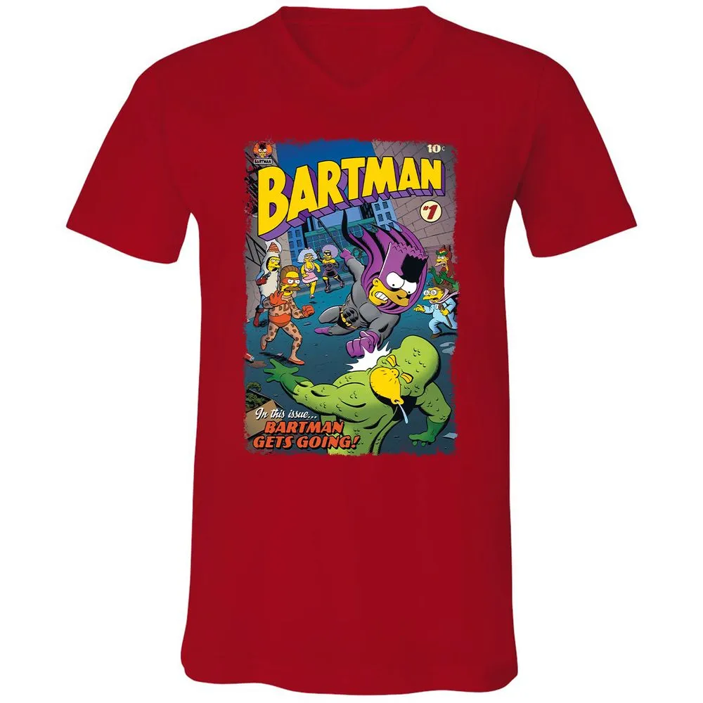 Unisex V-Neck T-Shirt - TBCQZPBR - Red - 3