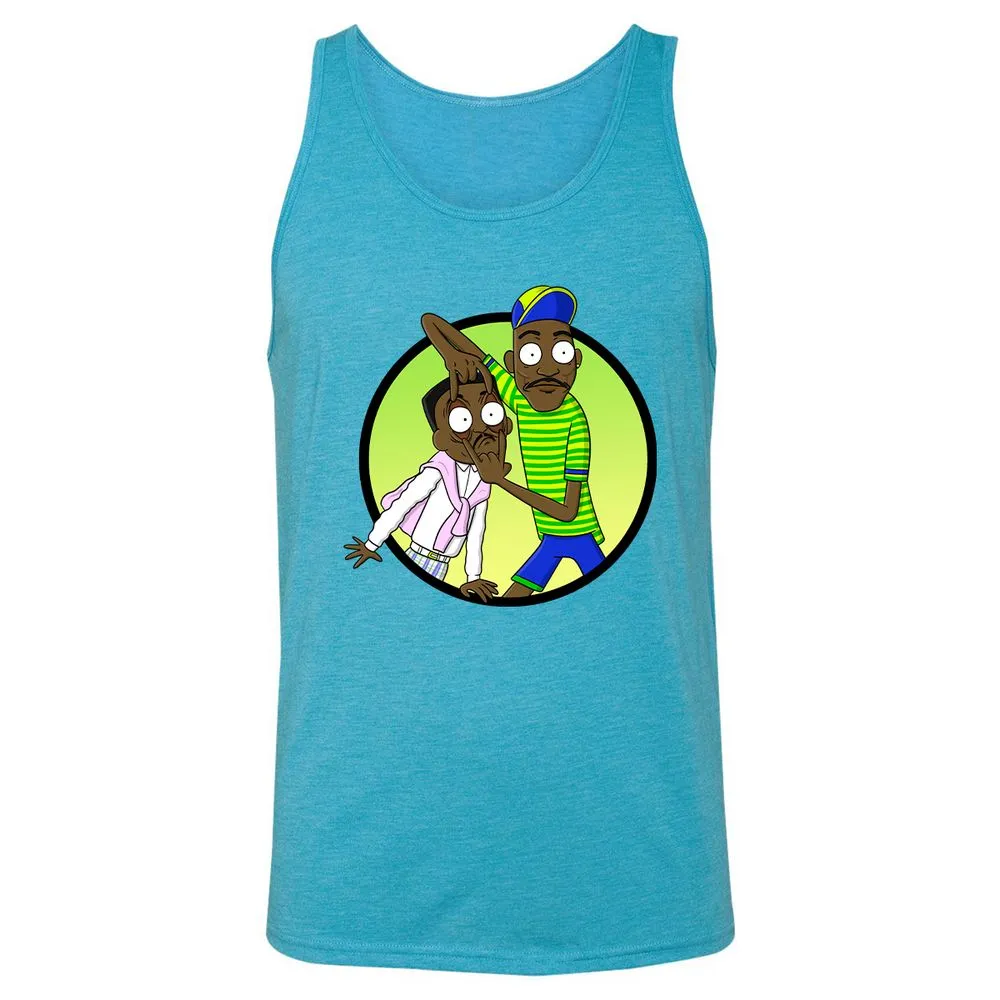 Unisex Jersey Tank - UY8HKBV5 - Aqua Triblend - 3