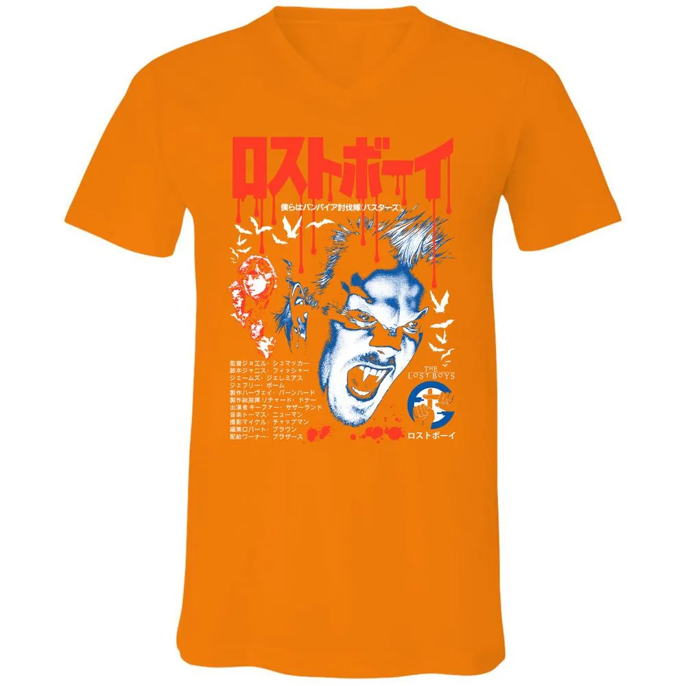 Unisex V-Neck T-Shirt - BYF9K245 - Orange - 11