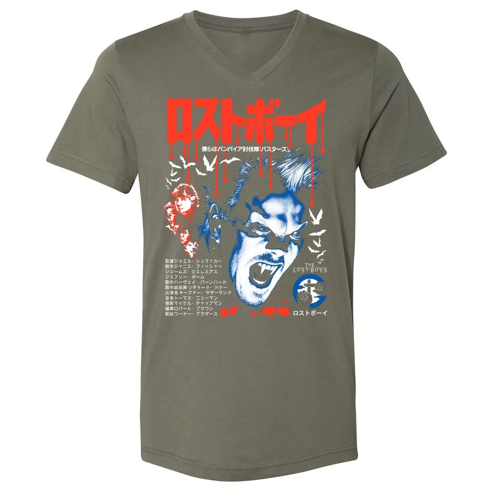 Unisex V-Neck T-Shirt - BYF9K245 - Military Green - 10