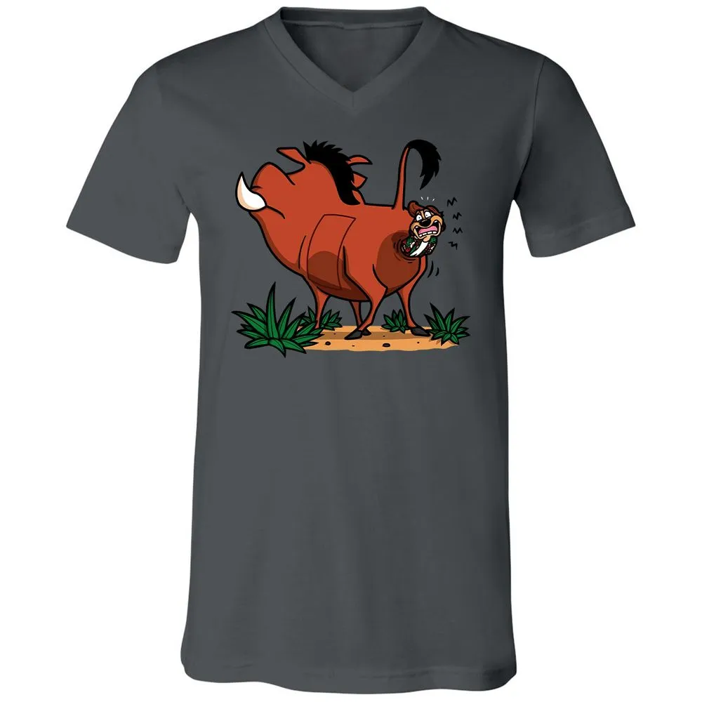 Unisex V-Neck T-Shirt - 1DYQCVG5 - Asphalt - 12