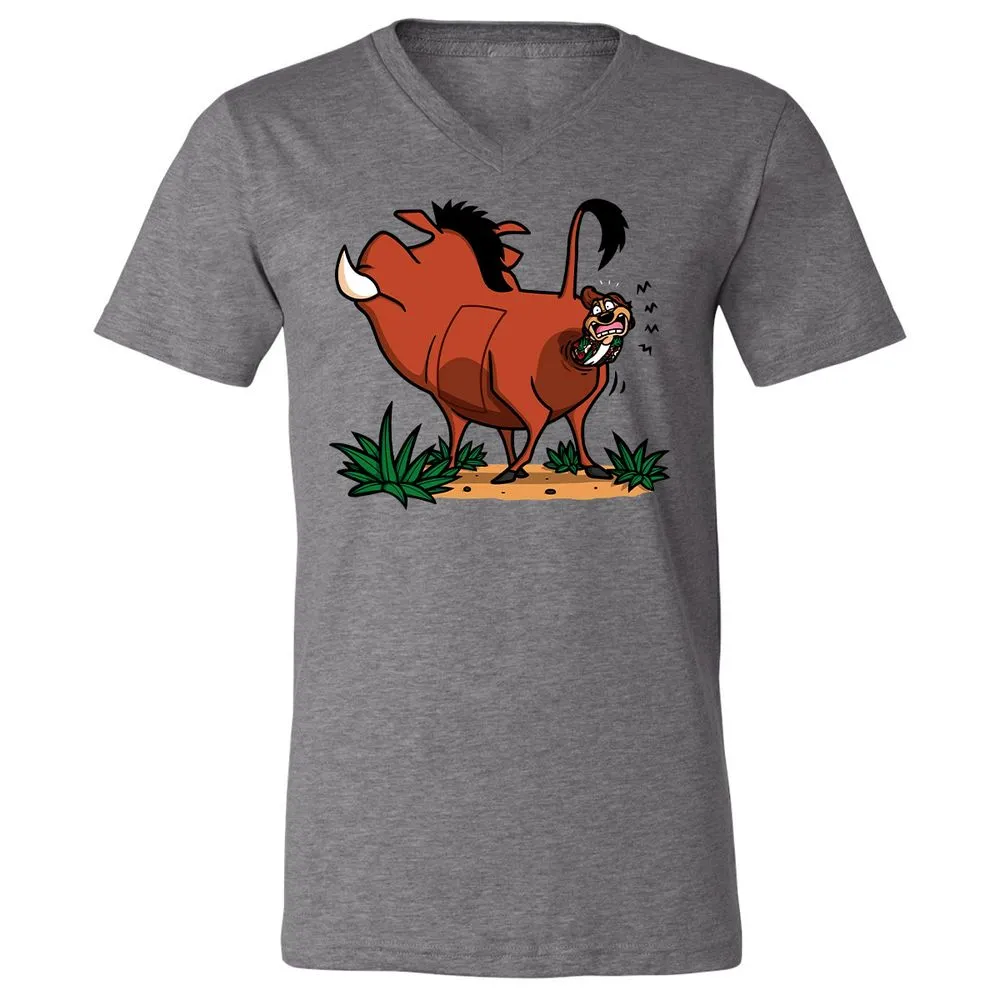 Unisex V-Neck T-Shirt - 1DYQCVG5 - Deep Heather - 13