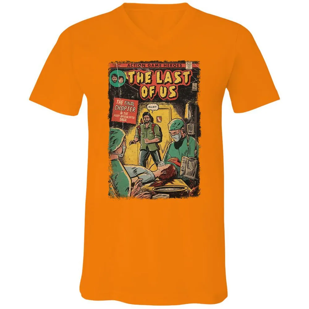 Unisex V-Neck T-Shirt - UMTZW76H - Orange - 11