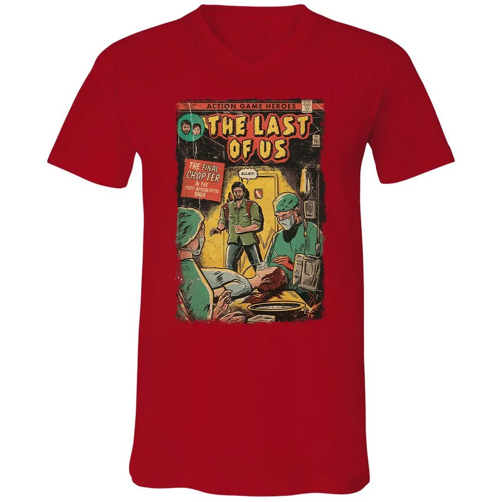 Unisex V-Neck T-Shirt - UMTZW76H - Red - 3