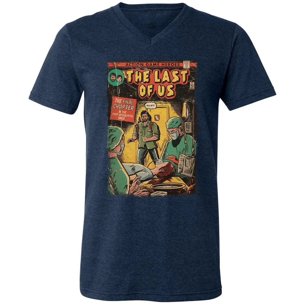 Unisex V-Neck T-Shirt - UMTZW76H - Heather Navy - 15
