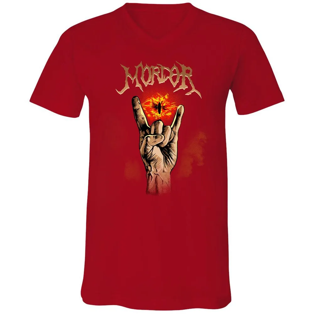 Unisex V-Neck T-Shirt - CK64JZ3K - Red - 3