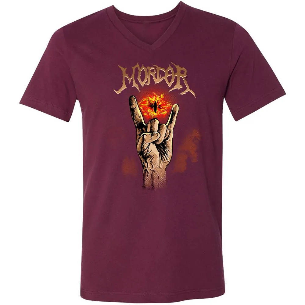 Unisex V-Neck T-Shirt - CK64JZ3K - Maroon - 6