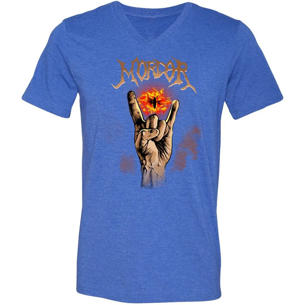 Unisex V-Neck T-Shirt - CK64JZ3K - Heather True Royal - 14