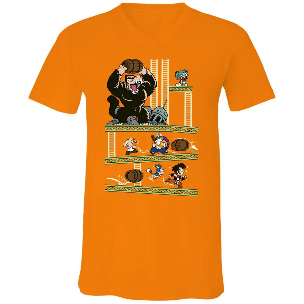 Unisex V-Neck T-Shirt - Z6EZC731 - Orange - 11