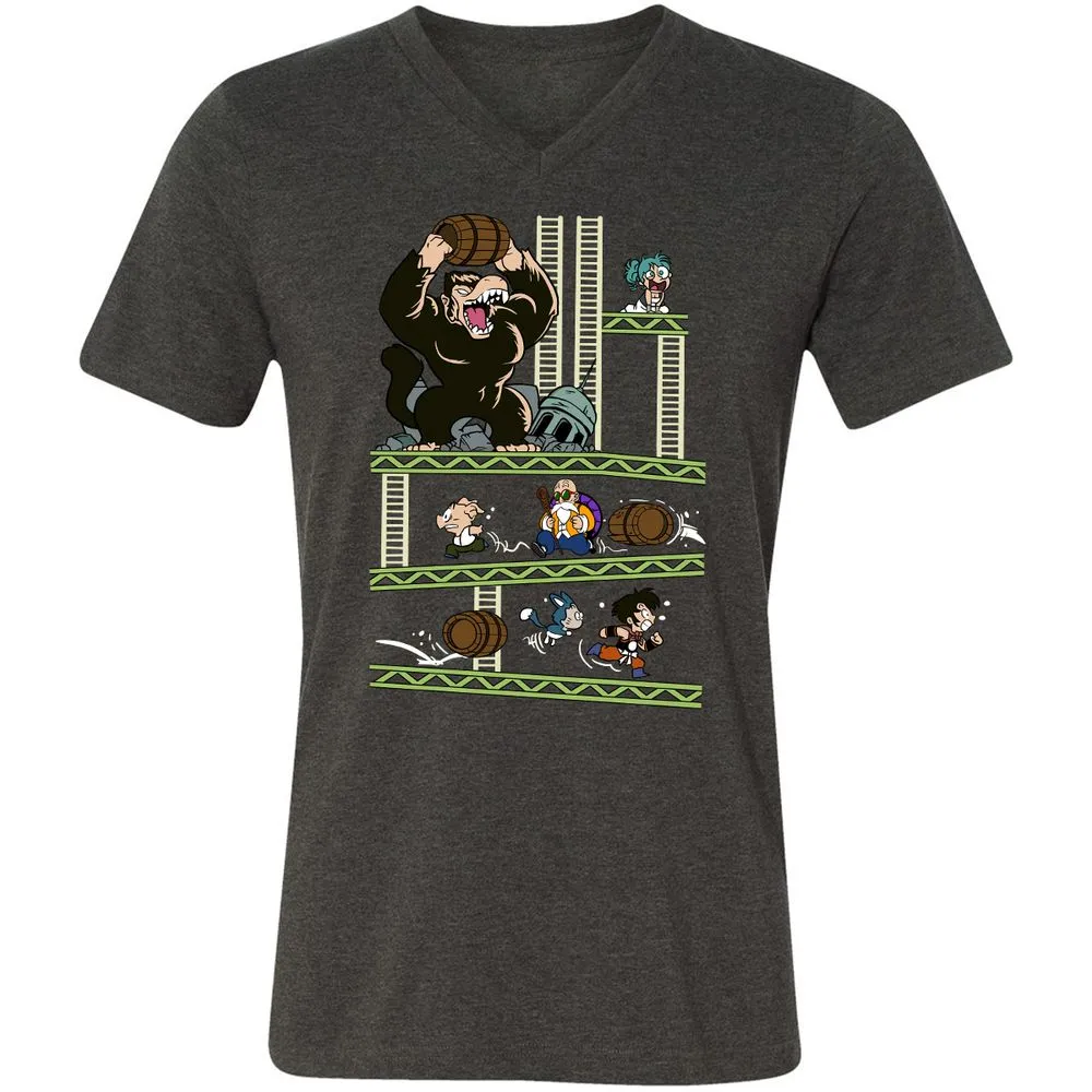 Unisex V-Neck T-Shirt - Z6EZC731 - Dark Grey Heather - 8
