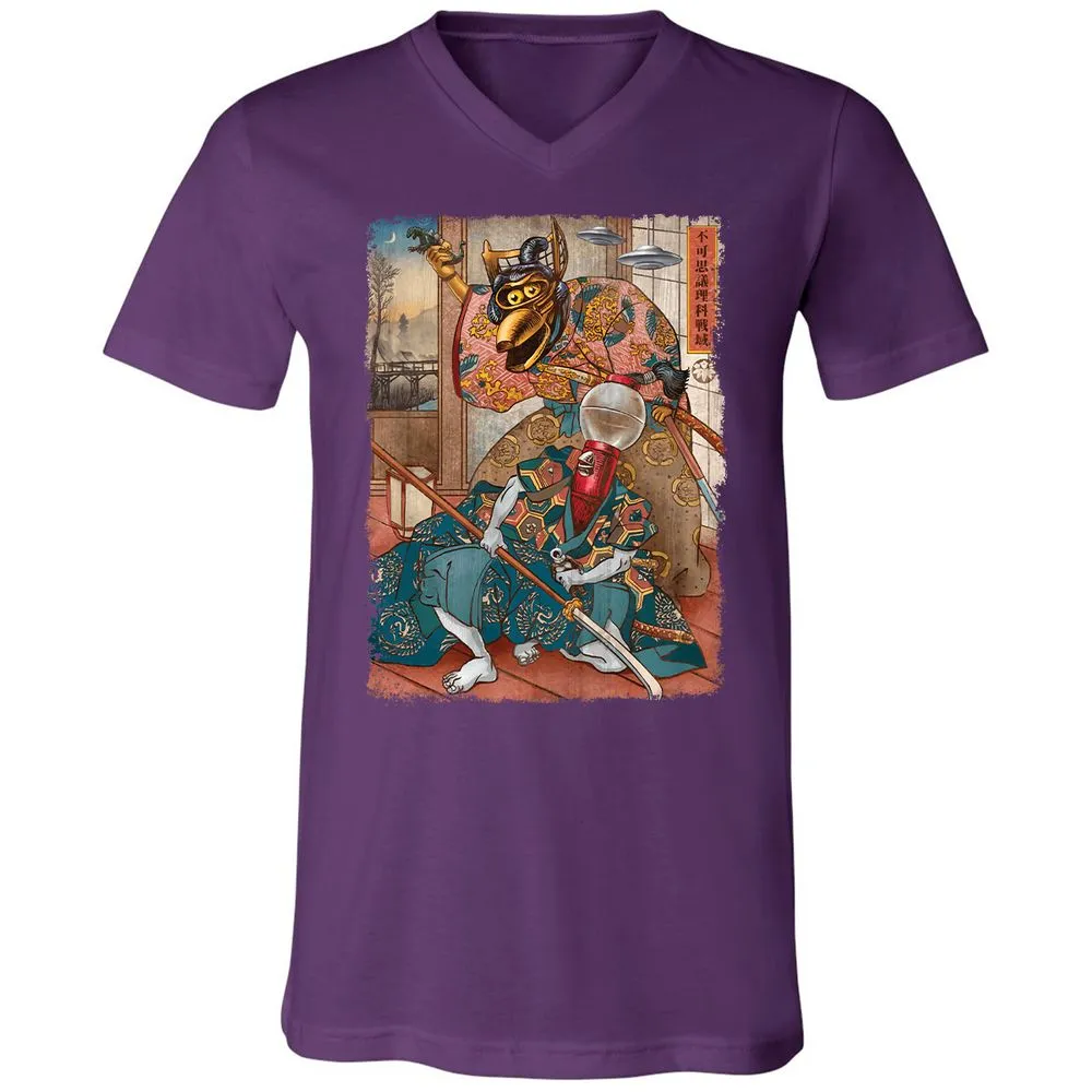 Unisex V-Neck T-Shirt - W9TTMX4X - Team Purple - 9