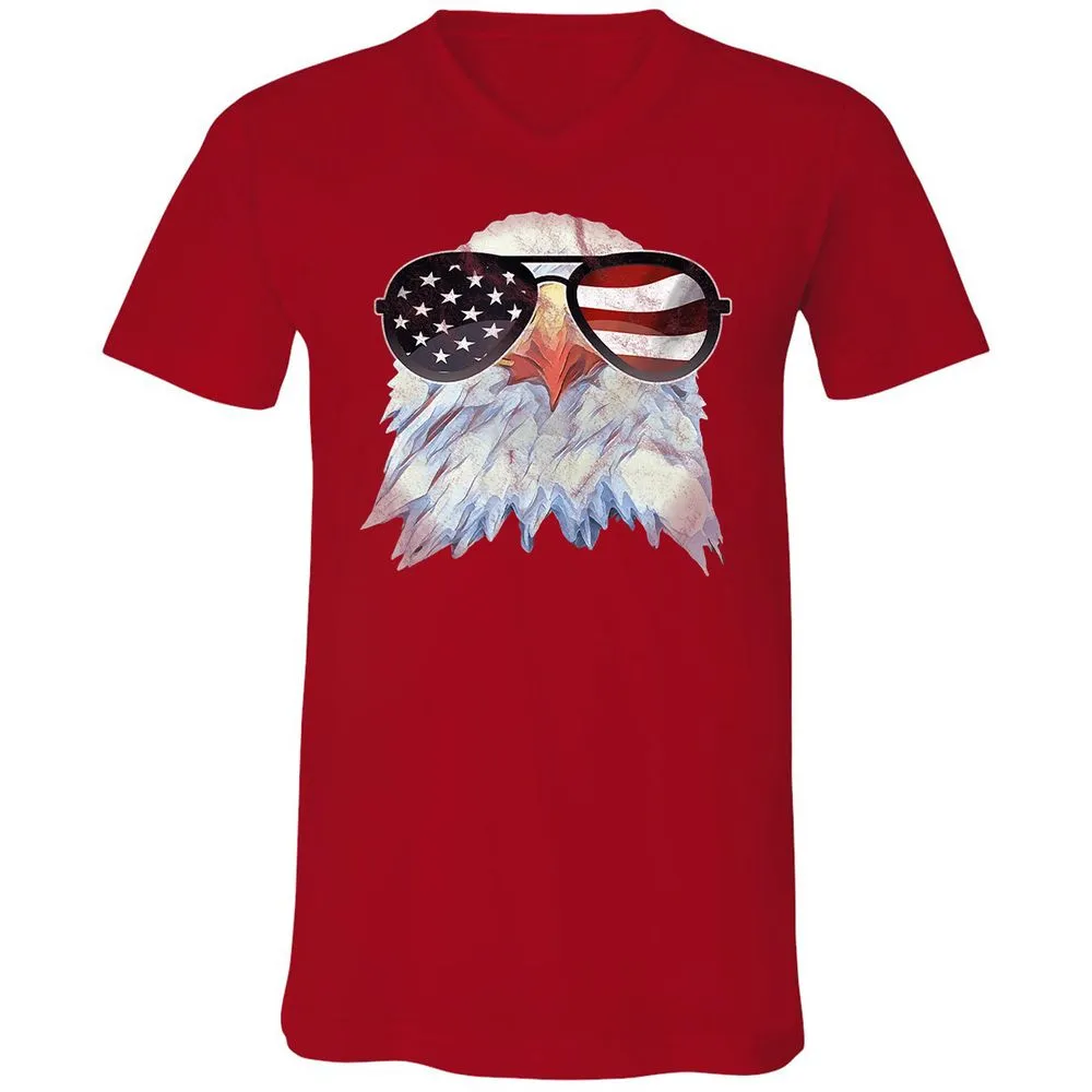 Unisex V-Neck T-Shirt - 2RLNRDUQ - Red - 3