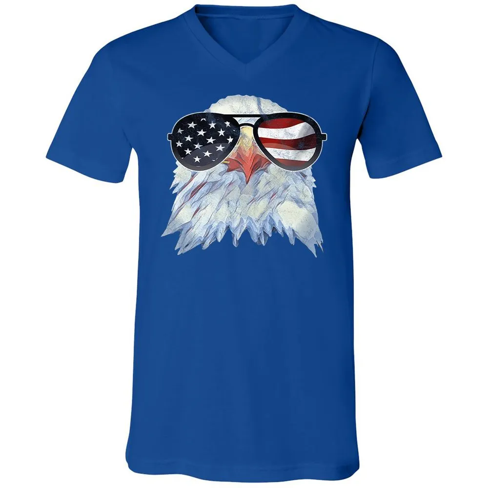 Unisex V-Neck T-Shirt - 2RLNRDUQ - True Royal - 4