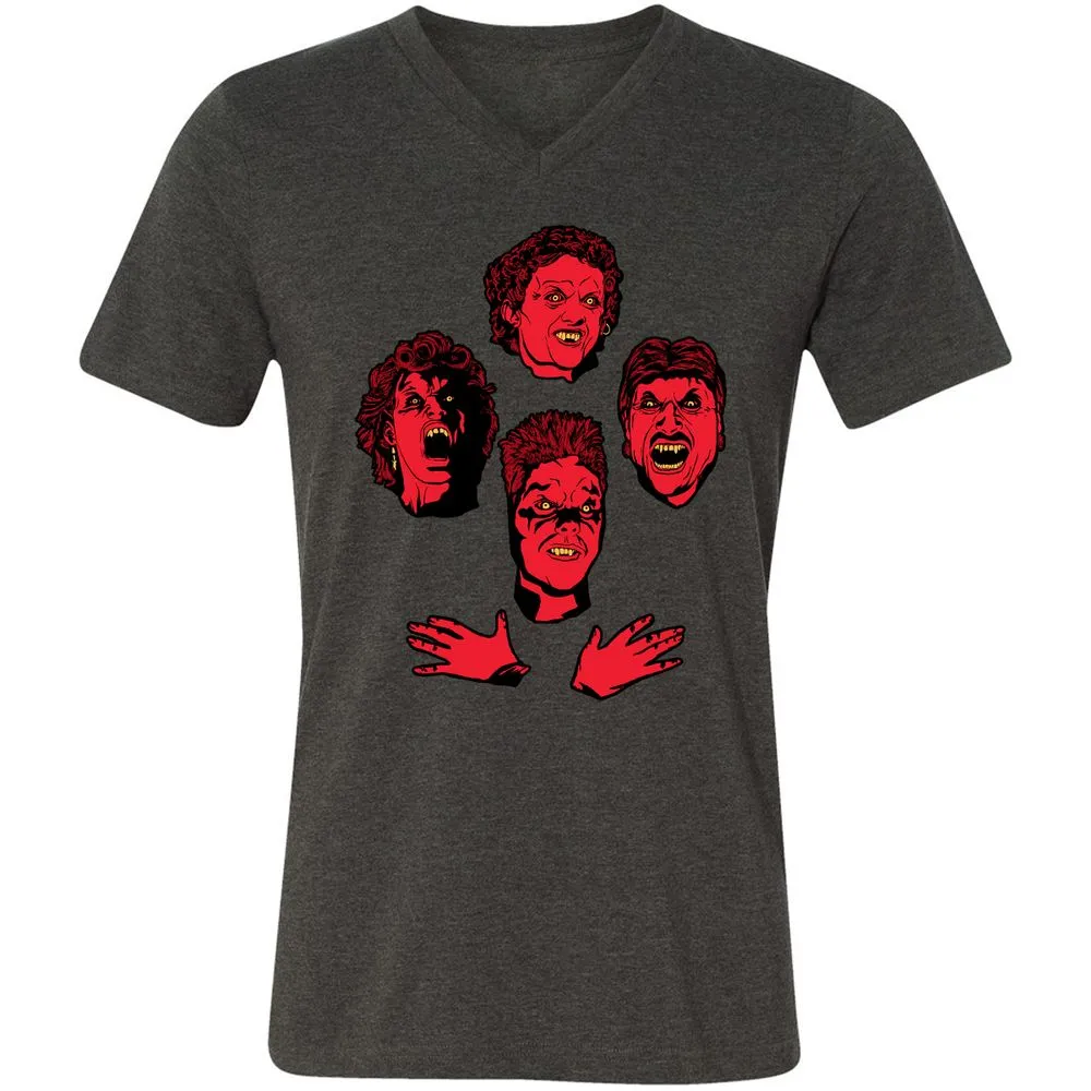 Unisex V-Neck T-Shirt - C6NSK37M - Dark Grey Heather - 8