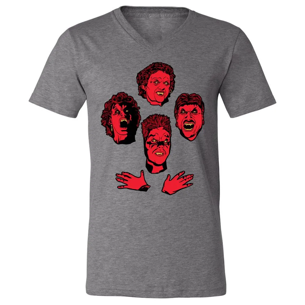 Unisex V-Neck T-Shirt - C6NSK37M - Deep Heather - 13
