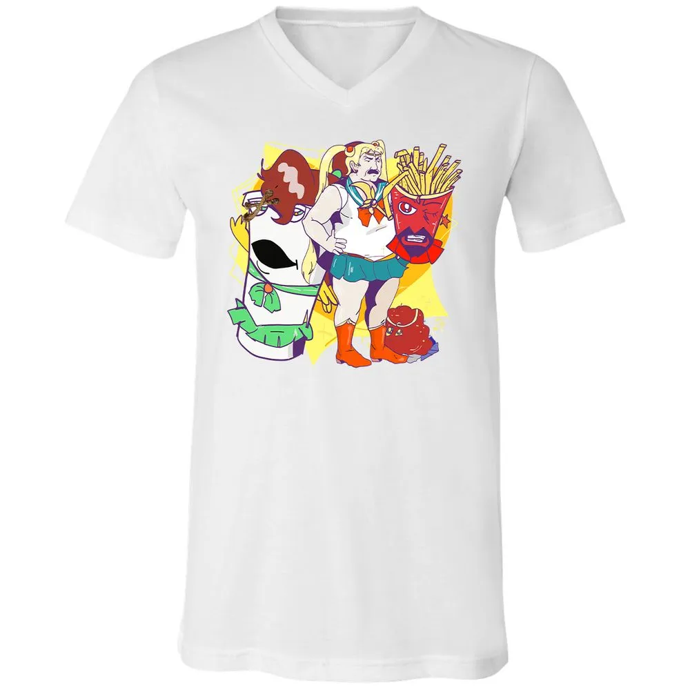 Unisex V-Neck T-Shirt - E42EMJK4 - White - 5