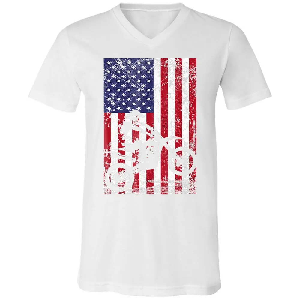 Unisex V-Neck T-Shirt - WD6HWMAT - White - 5