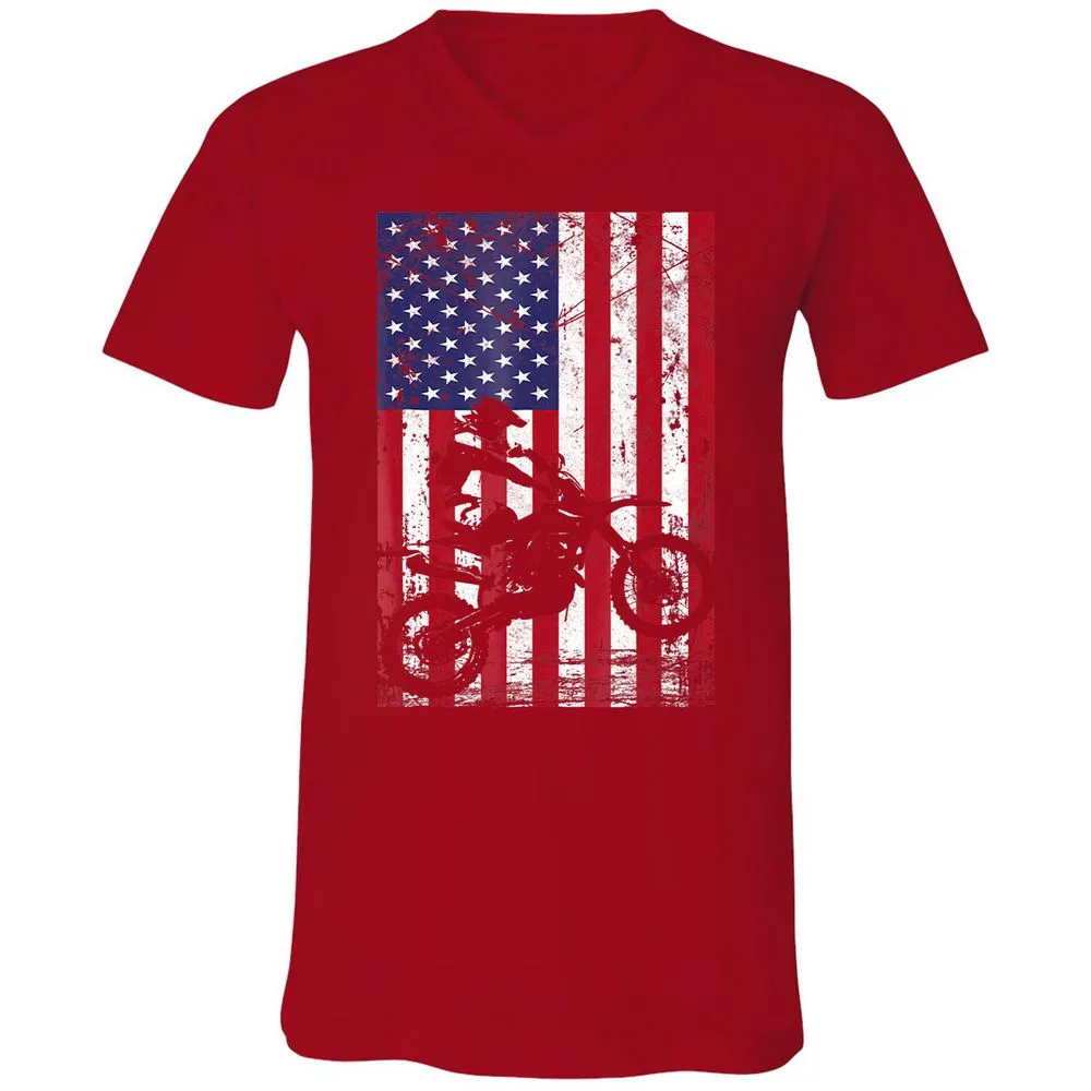 Unisex V-Neck T-Shirt - WD6HWMAT - Red - 3
