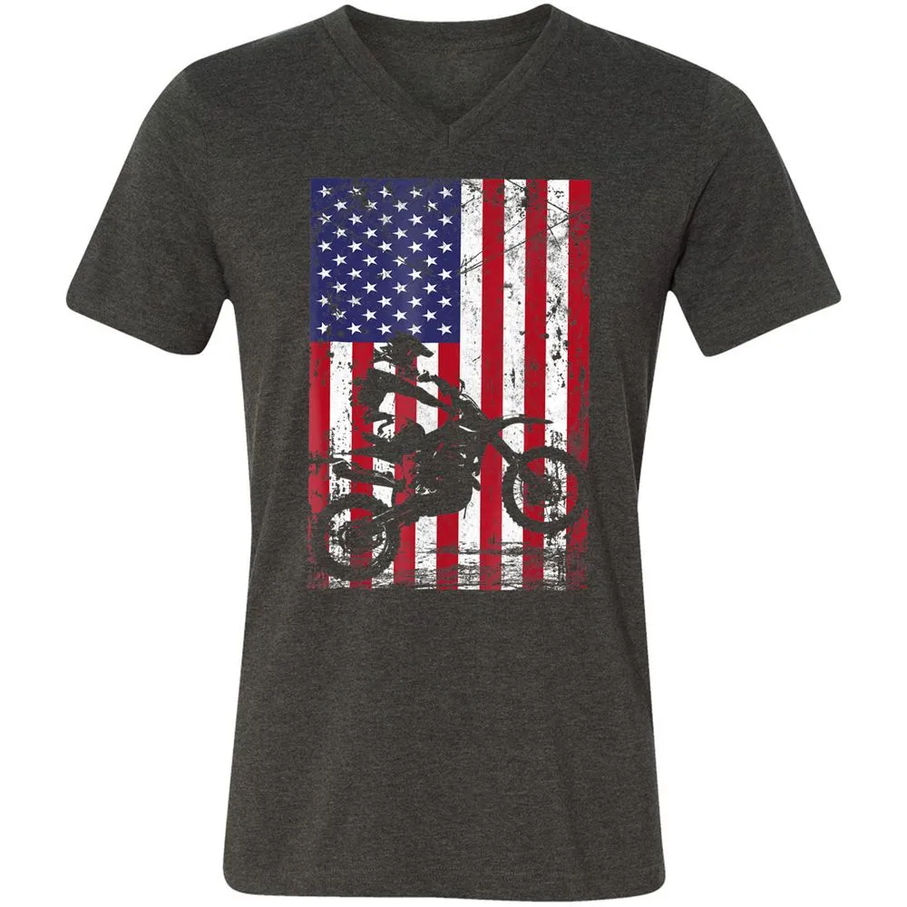 Unisex V-Neck T-Shirt - WD6HWMAT - Dark Grey Heather - 8