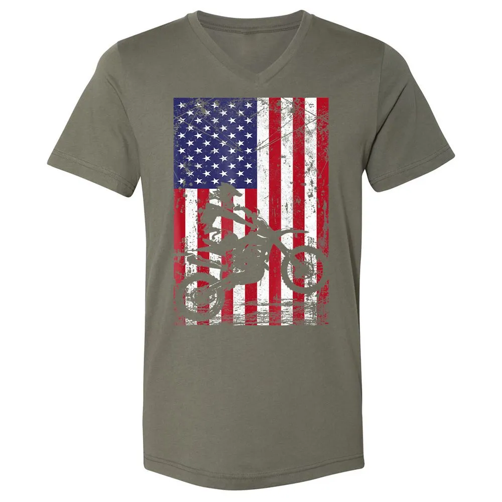 Unisex V-Neck T-Shirt - WD6HWMAT - Military Green - 10