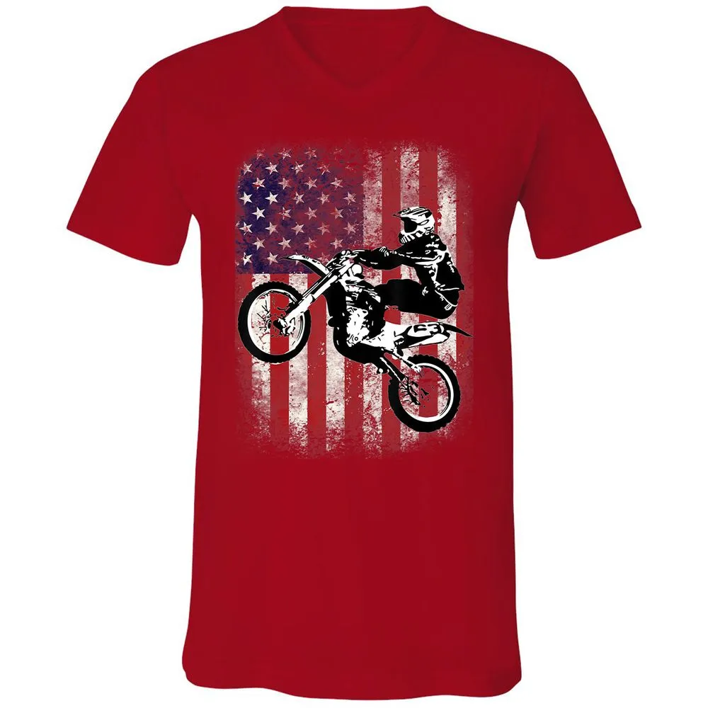Unisex V-Neck T-Shirt - 7EDSG3VG - Red - 3
