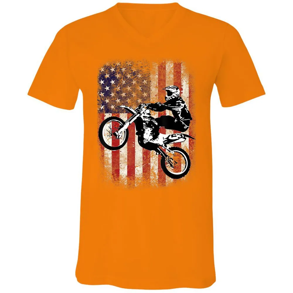 Unisex V-Neck T-Shirt - 7EDSG3VG - Orange - 11
