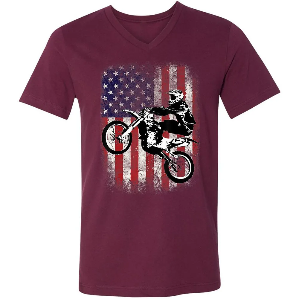 Unisex V-Neck T-Shirt - 7EDSG3VG - Maroon - 6