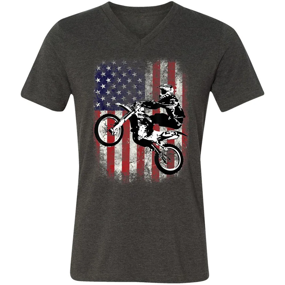 Unisex V-Neck T-Shirt - 7EDSG3VG - Dark Grey Heather - 8