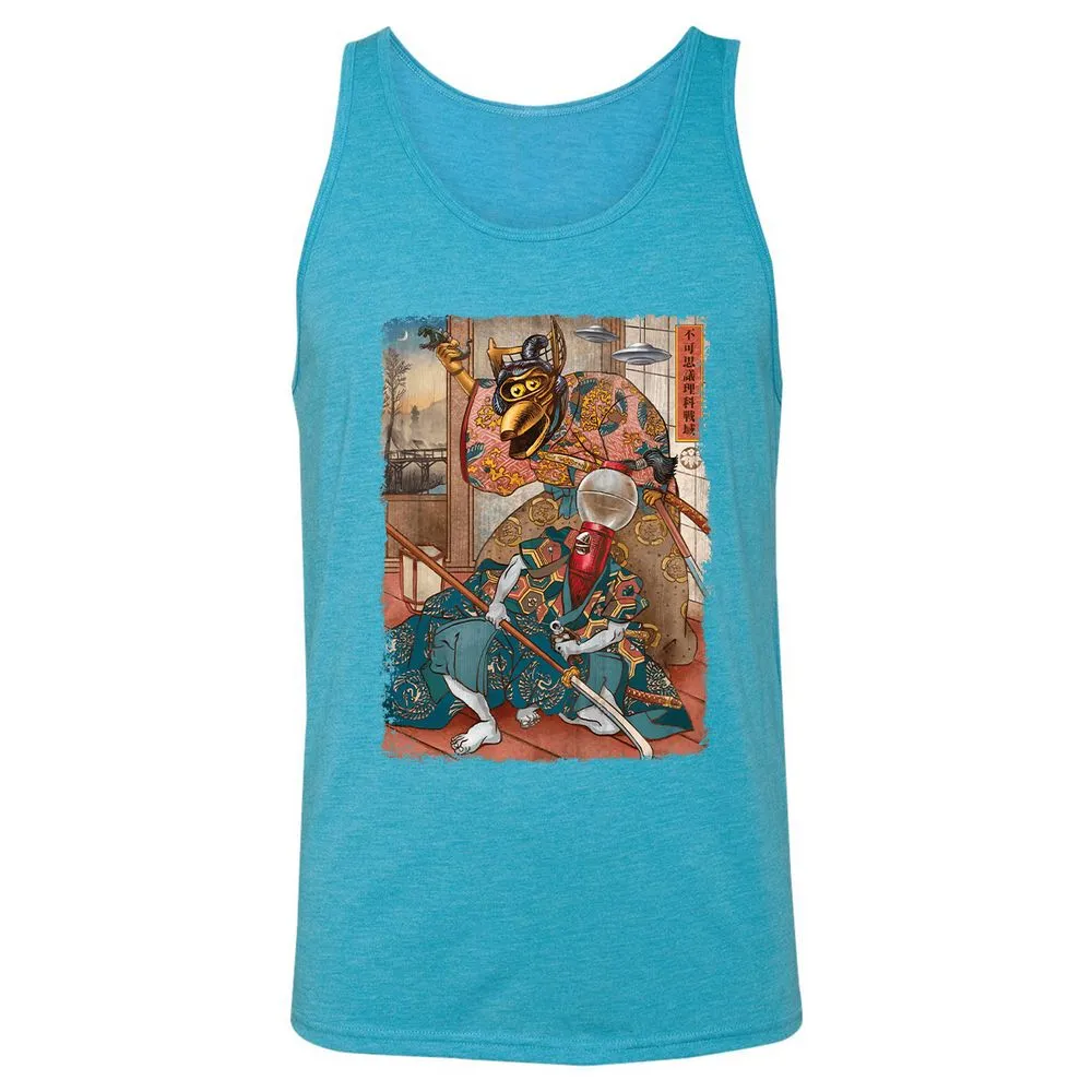 Unisex Jersey Tank - 5RGZLETR - Aqua Triblend - 3