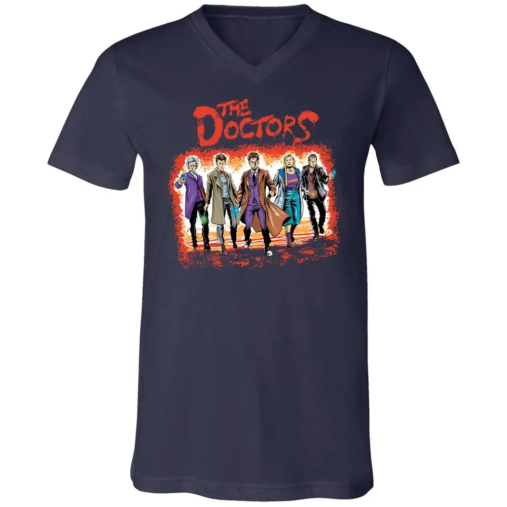 Unisex V-Neck T-Shirt - GRRQ6M1N - Navy - 2
