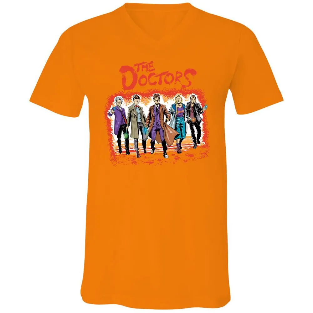 Unisex V-Neck T-Shirt - GRRQ6M1N - Orange - 11