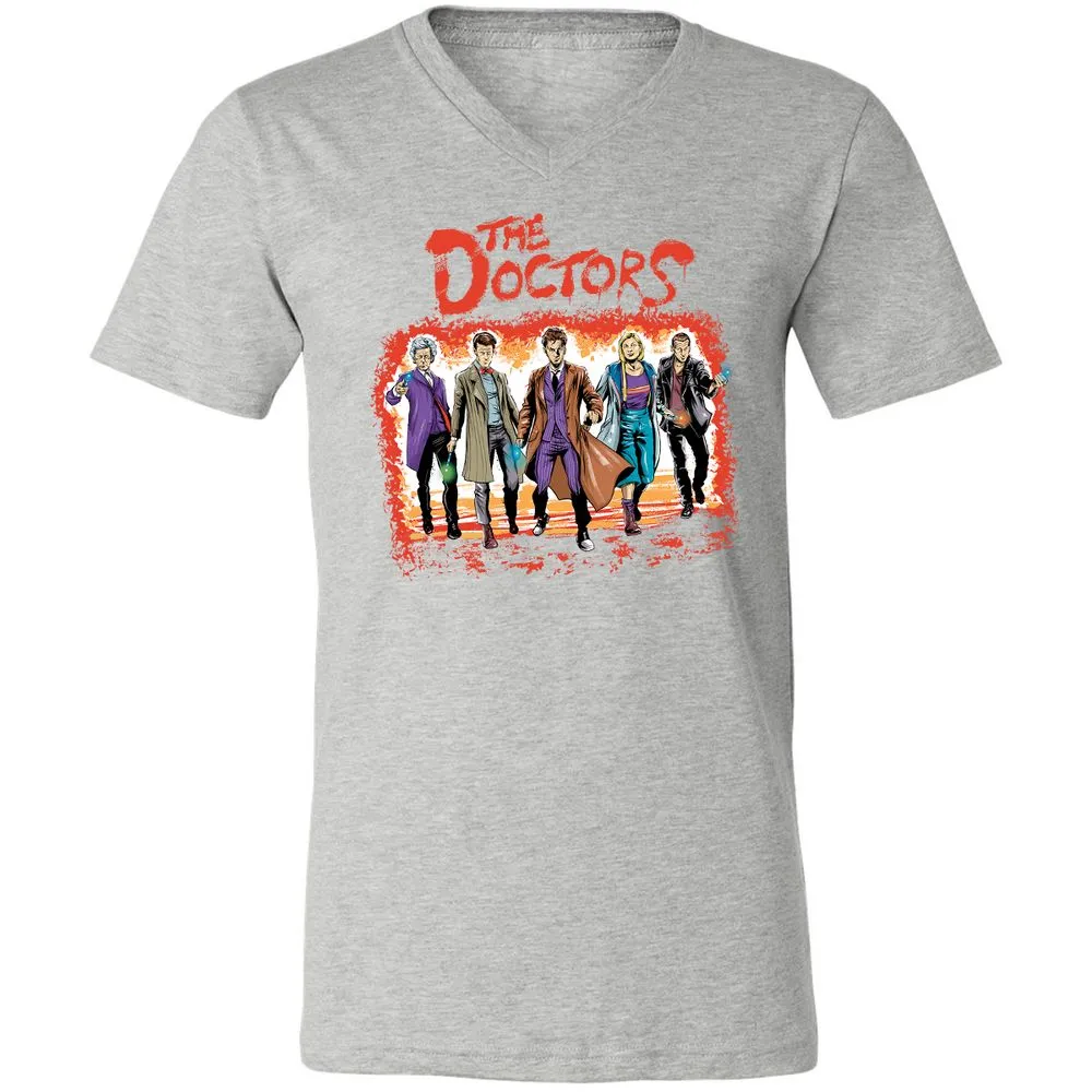 Unisex V-Neck T-Shirt - GRRQ6M1N - Athletic Heather - 7