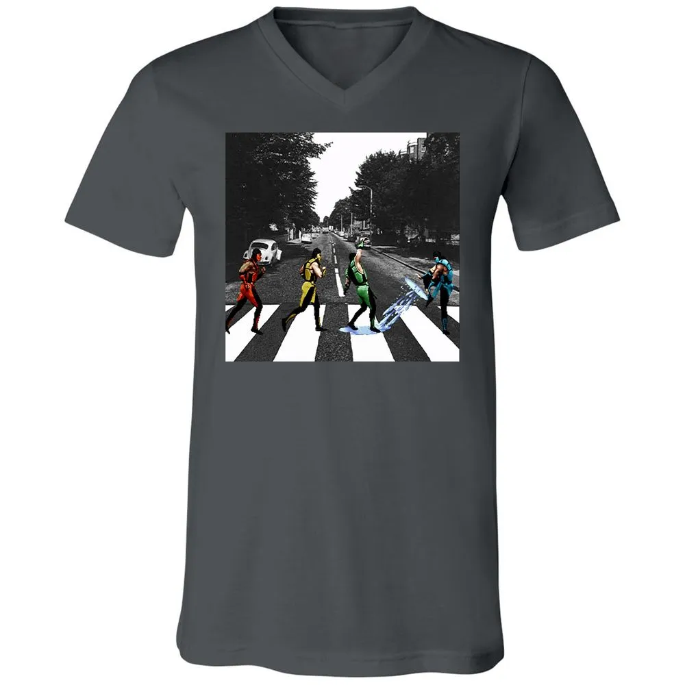 Unisex V-Neck T-Shirt - WGRSL124 - Asphalt - 12