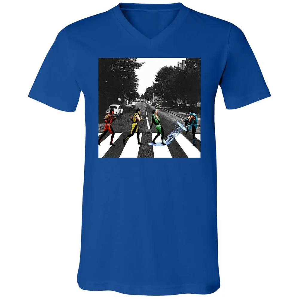 Unisex V-Neck T-Shirt - WGRSL124 - True Royal - 4