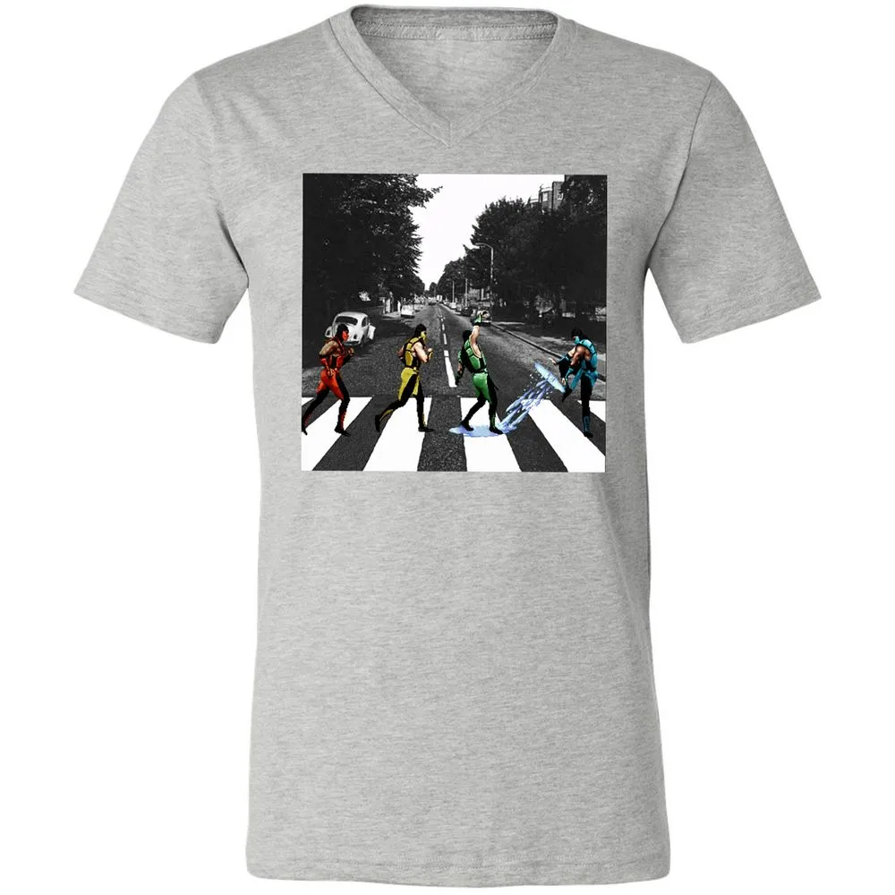 Unisex V-Neck T-Shirt - WGRSL124 - Athletic Heather - 7
