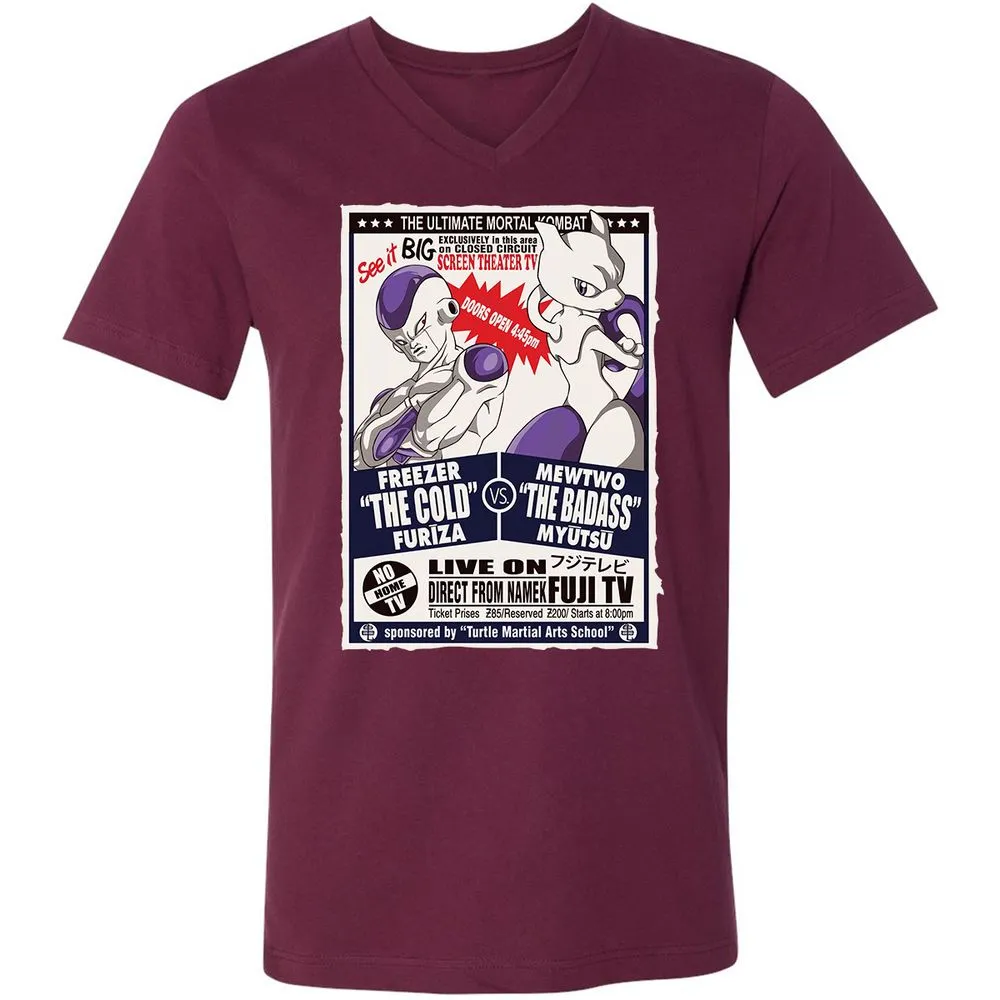 Unisex V-Neck T-Shirt - VLVLHBJ6 - Maroon - 6