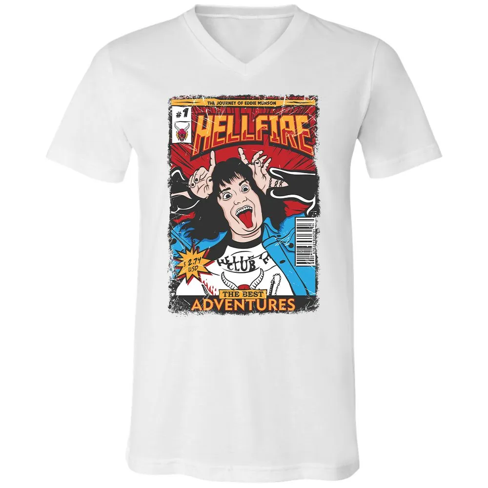 Unisex V-Neck T-Shirt - 8YBTTG9G - White - 5